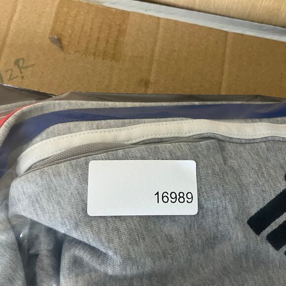 Adidas Track Pants Mens L Gray Joggers 3-Stripes Logo Drawstring Cuffed Athletic - Picture 11 of 11